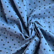 Kokka - Salt-shrunk Cotton Lawn - Blue Dot