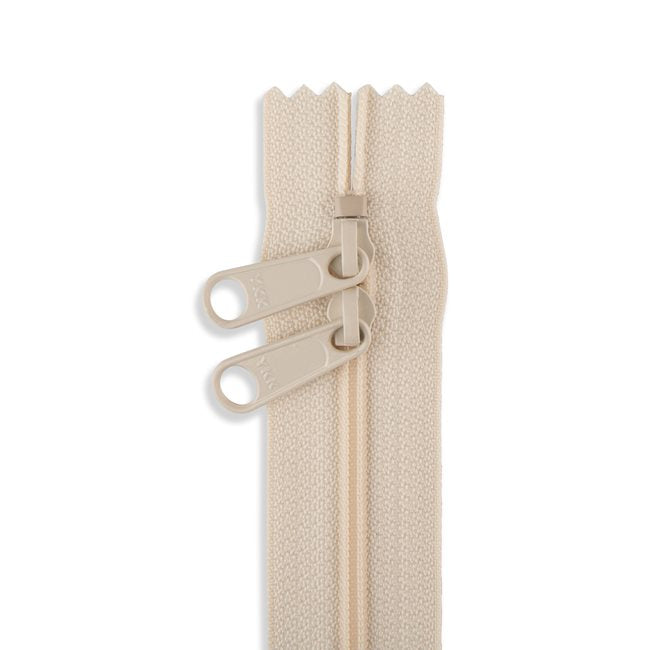 YKK #4.5 Coil Double-Zip Bag Zipper - 18" - Various Colors