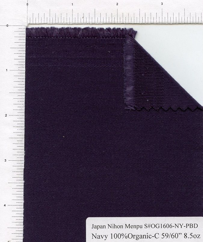 Left-Hand Twill - 8.5 oz - Organic Cotton - Deep Navy