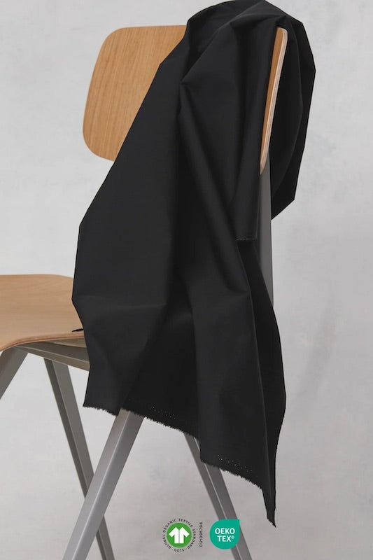 Mind the Maker - Organic Cotton Poplin - Black