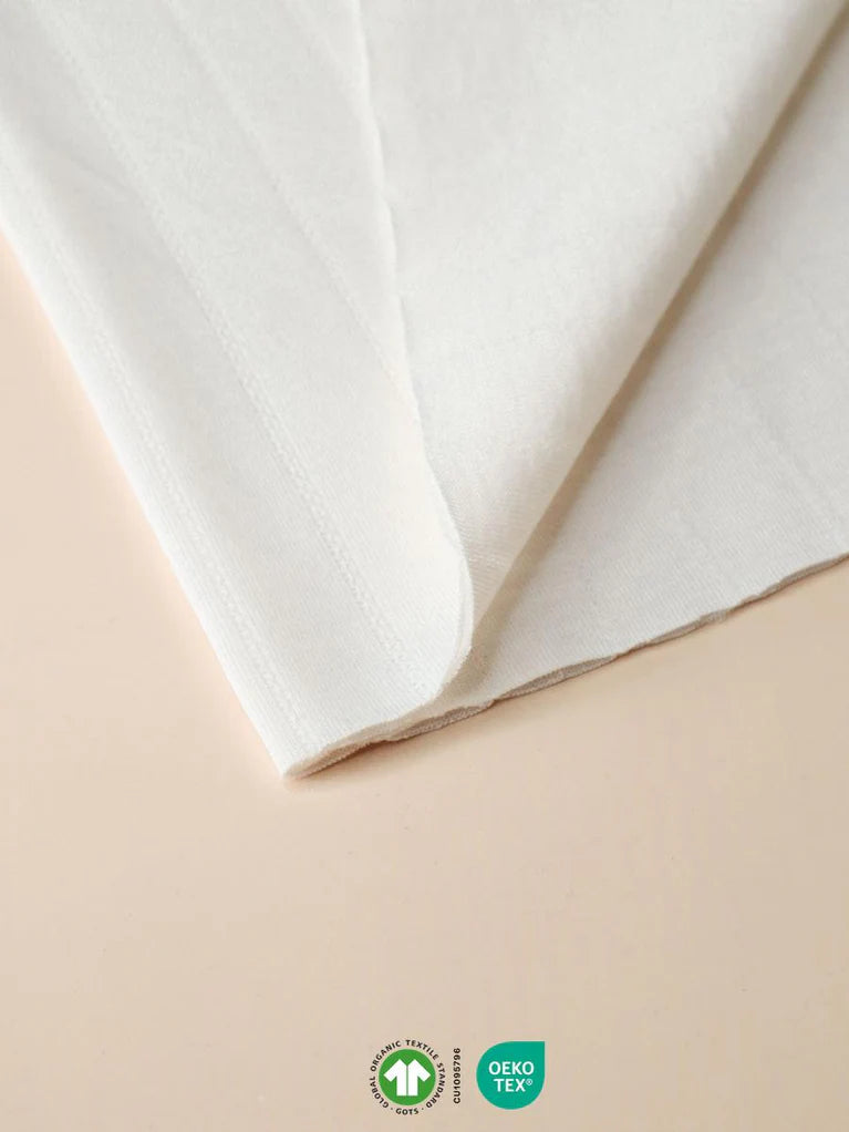 Mind the Maker - Organic Stripe Pointelle - Creamy White