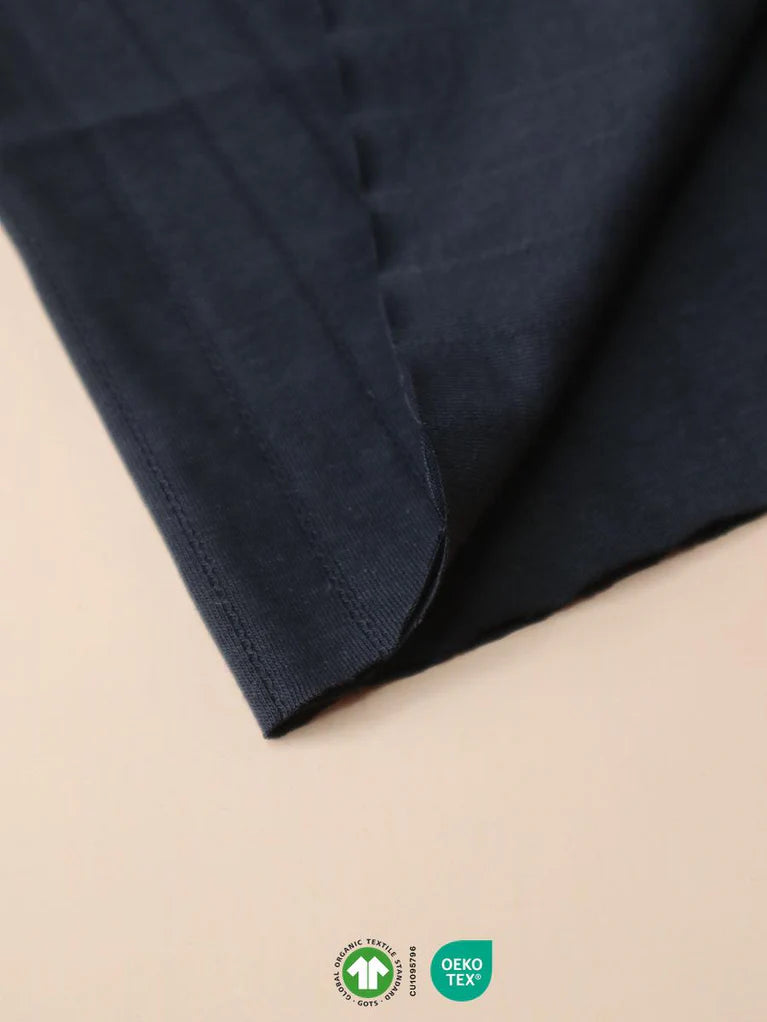 Mind the Maker - Organic Stripe Pointelle - Black