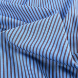Fabric Godmother - Oscar Stripe Cotton Poplin - Sky Blue