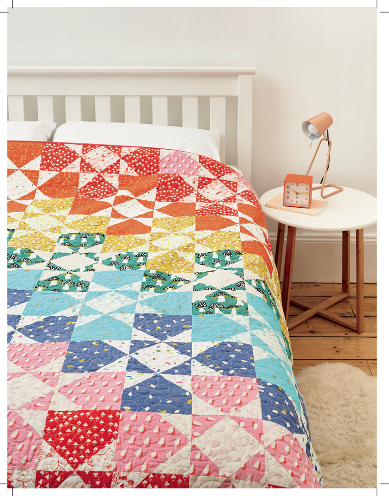 Modern Rainbow Patchwork Quilts - Paula Steel