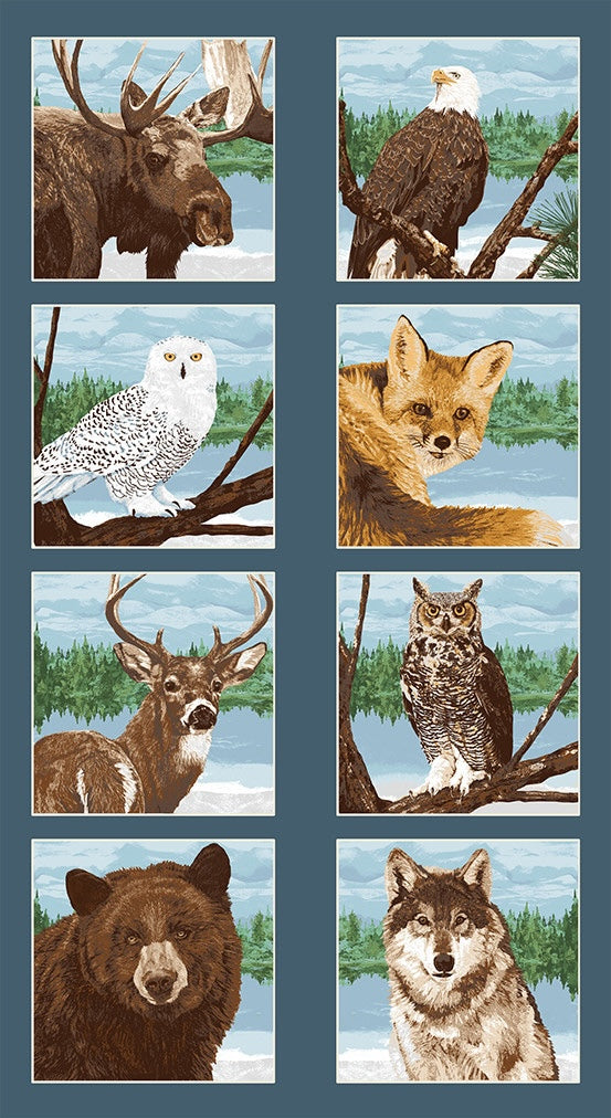 Andover - Panel - In the Wilderness by Two Can Art - Blue