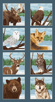 Andover - Panel - In the Wilderness by Two Can Art - Blue