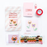 Cotton Clara - Needlepoint Kit - Pansy