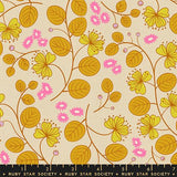 Ruby Star Society - Lofi Linens - Caper Floral - Parchment