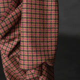 Merchant & Mills - Deadstock - Wool Coating - Raspberry Butterscotch Check