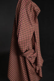 Merchant & Mills - Deadstock - Wool Coating - Raspberry Butterscotch Check