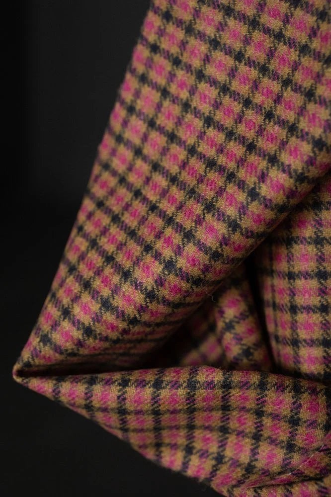 Merchant & Mills - Deadstock - Wool Coating - Raspberry Butterscotch Check