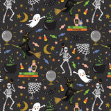 SALE - Cotton + Steel - Rifle Paper Co. - Halloween - Halloween Party - Black Metallic