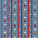 Cotton + Steel - Cotton Linen Canvas - Home Sweet Home - Farmhouse Stripe - Blue