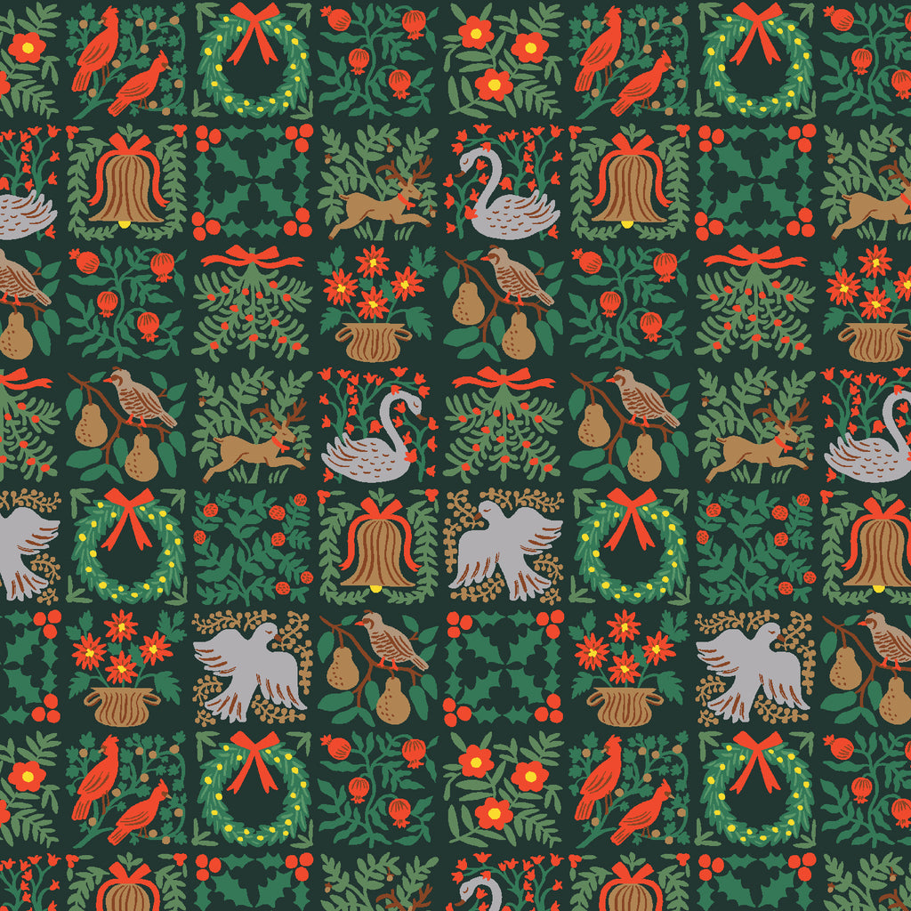 Cotton + Steel - Rifle Paper Co. - Holiday Classics - Holiday Tapestry - Evergreen