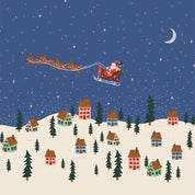 Cotton + Steel - Rifle Paper Co. - Holiday Classics - Santa's Sleigh - Navy