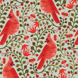 Cotton + Steel - Rifle Paper Co. - Holiday Classics Canvas - Cardinals - Mint