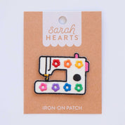 Sarah Hearts - Rainbow Daisy Sewing Machine Iron-on Patch