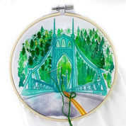 Keller Design Co. - Embroidery Kit - St. Johns Bridge