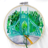 Keller Design Co. - Embroidery Kit - St. Johns Bridge