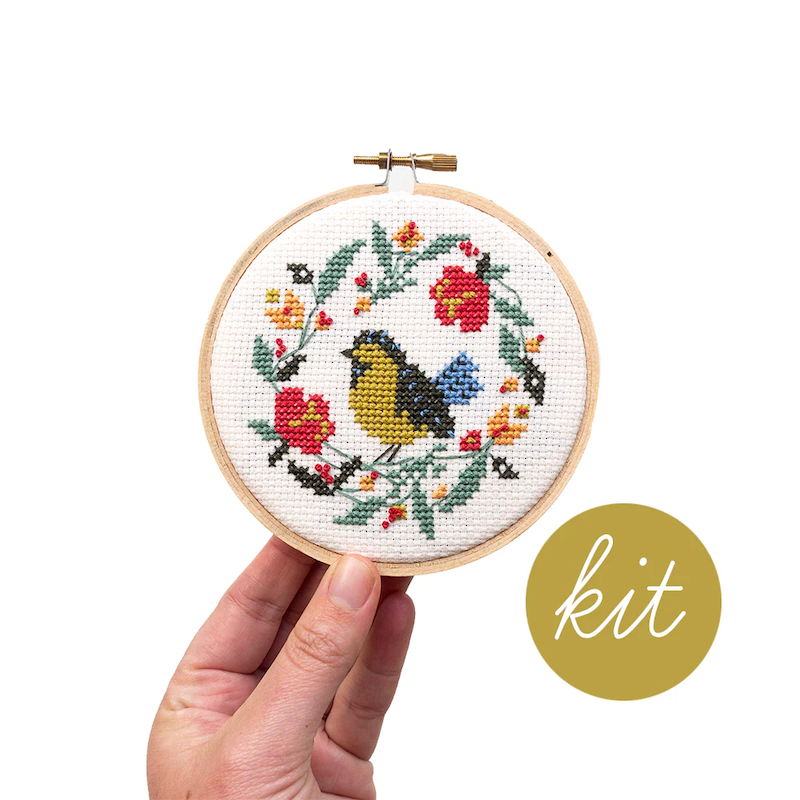 Junebug & Darlin - 4" Cross Stitch Kit - Summer Bird