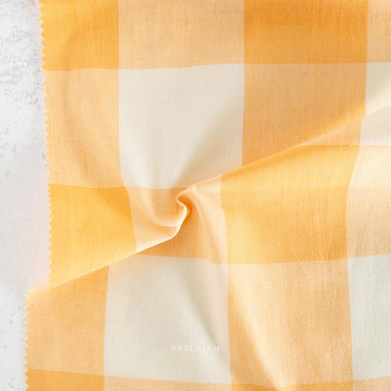 Fableism - Swedish Holiday - Plaid - Goldenrod - cotton fabric