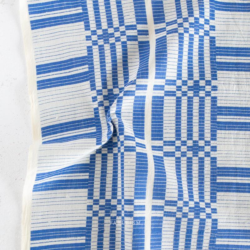 Fableism - Swedish Holiday - Astrid Weave - Cobalt - cotton fabric