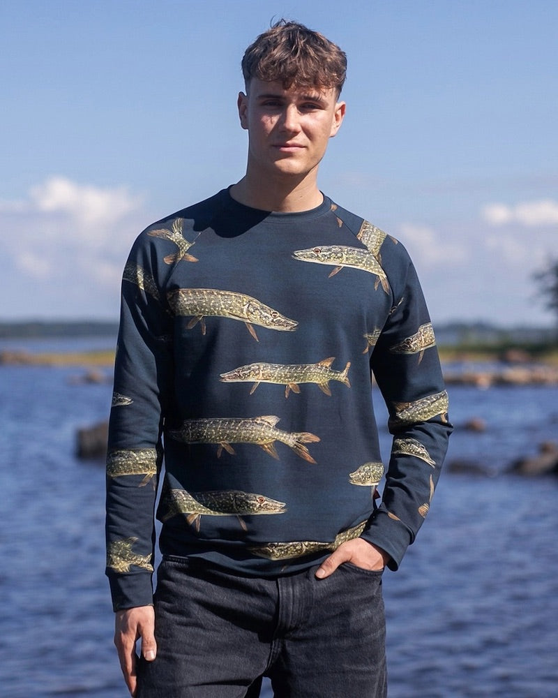 SALE - Paapii - Organic Cotton French Terry - Pikes - Storm