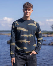 SALE - Paapii - Organic Cotton French Terry - Pikes - Storm