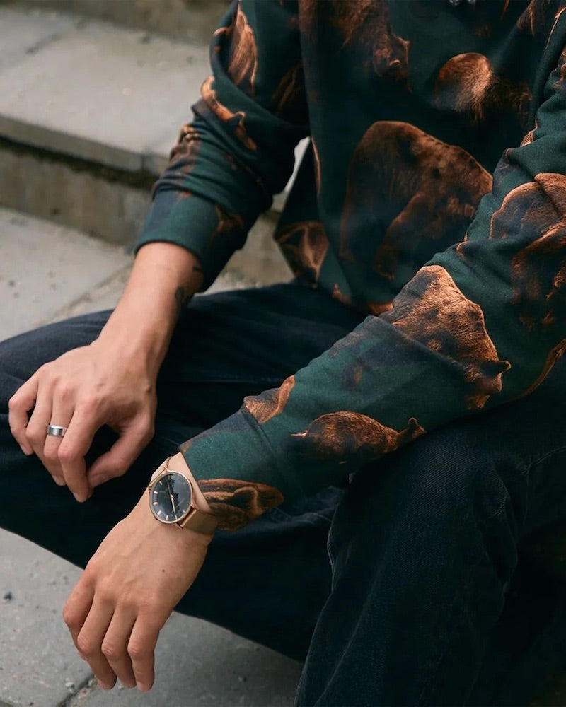 Paapii - Organic Cotton Brushed Fleece - Bears - Juniper