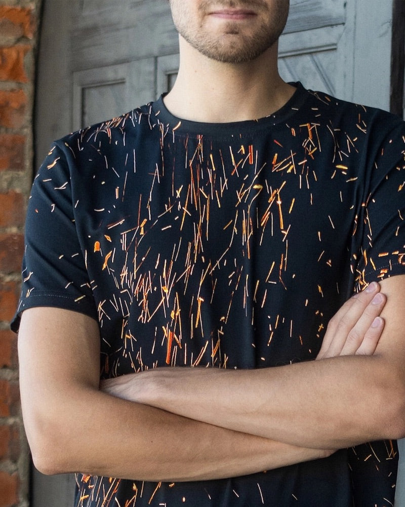 Paapii - Organic Cotton Jersey - Sparks - Black