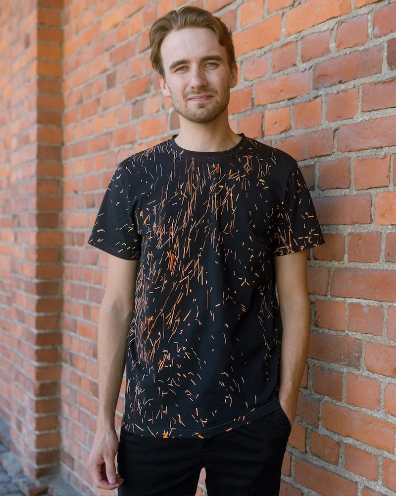 Paapii - Organic Cotton Jersey - Sparks - Black