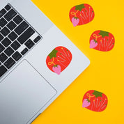 Sarah Hearts - Tomato Pin Cushion Sticker