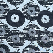 Kobayashi - Cotton Double Jacquard - Abstract Floral - Black & Gray