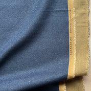 Kokka - Rayon Hemp Canvas - Deep Blue & Mustard