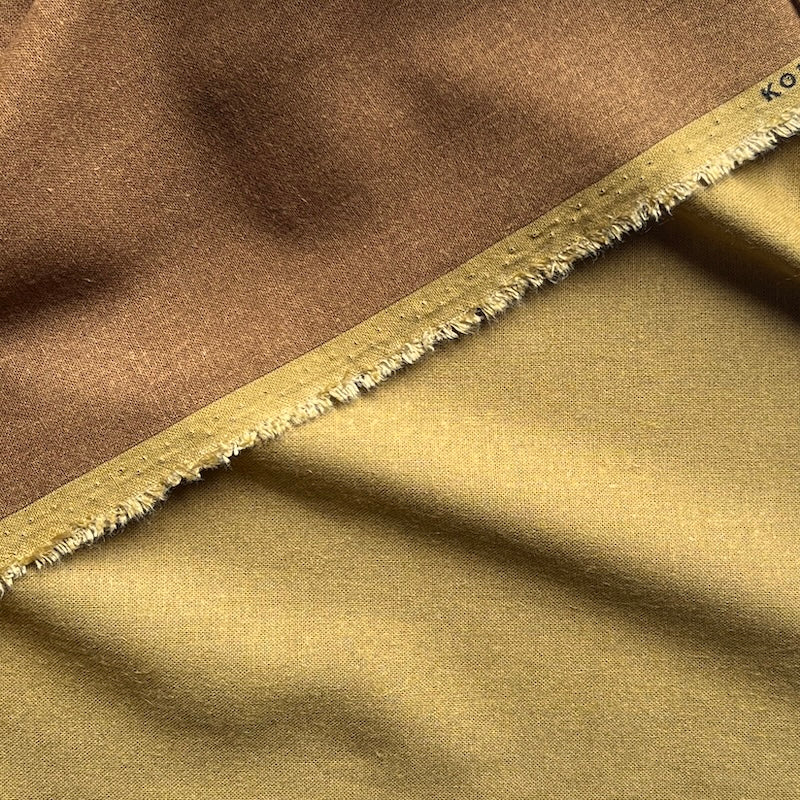 Kokka - Rayon Hemp Canvas - Caramel & Golden Yellow