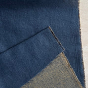 Kokka - Cotton Linen Viella - Distressed Solid - Deep Blue