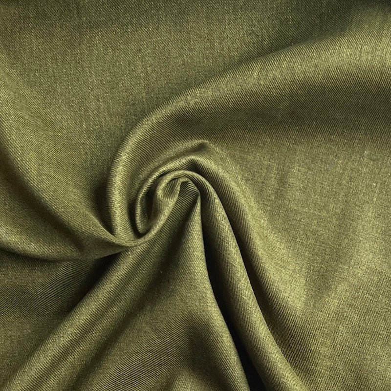 Kokka - Cotton Linen Viella - Distressed Solid - Olive Green