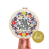 Junebug & Darlin - 6" Cross Stitch Kit - What the Actual F*ck