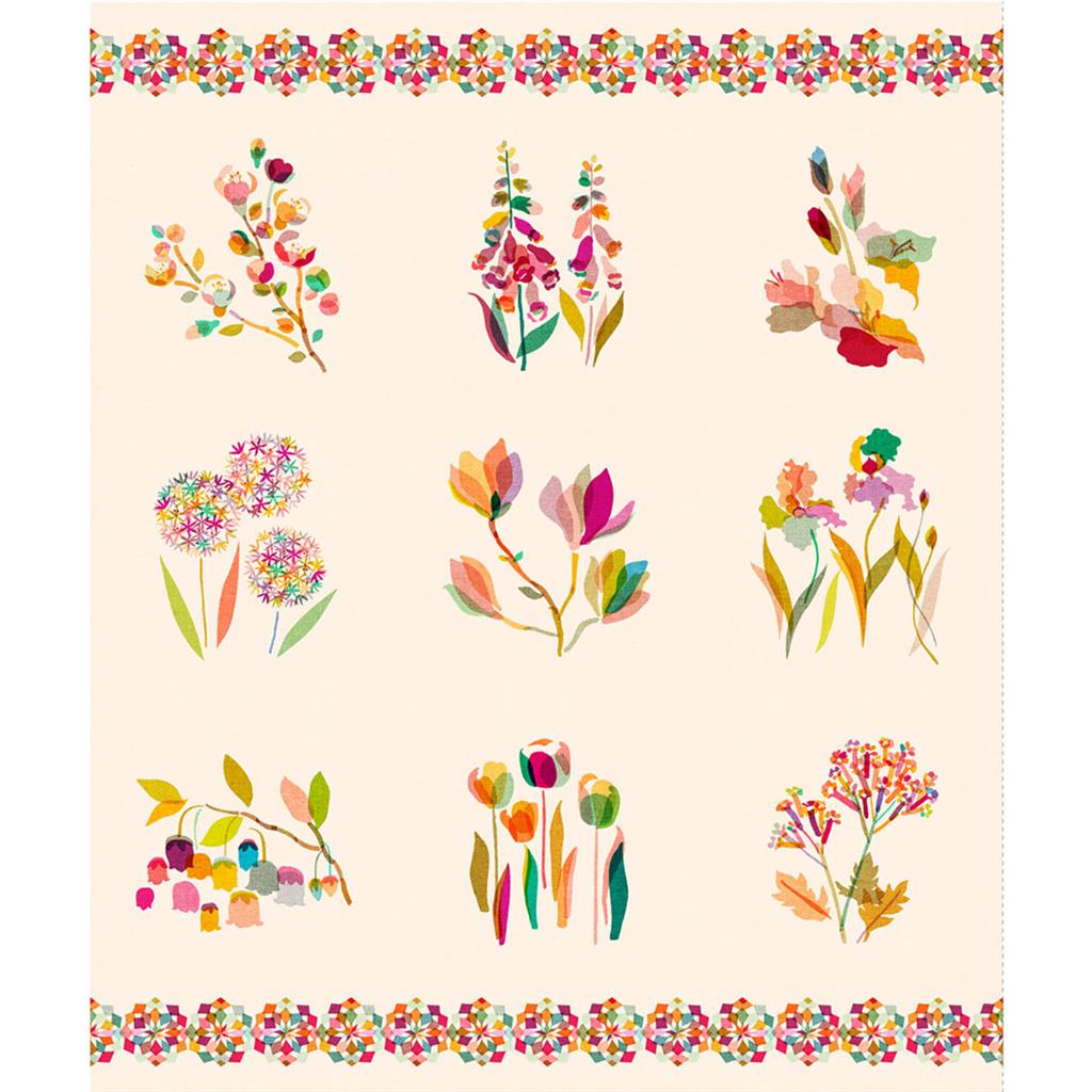 Clothworks - Rainbow Dreams - Panel - Cream