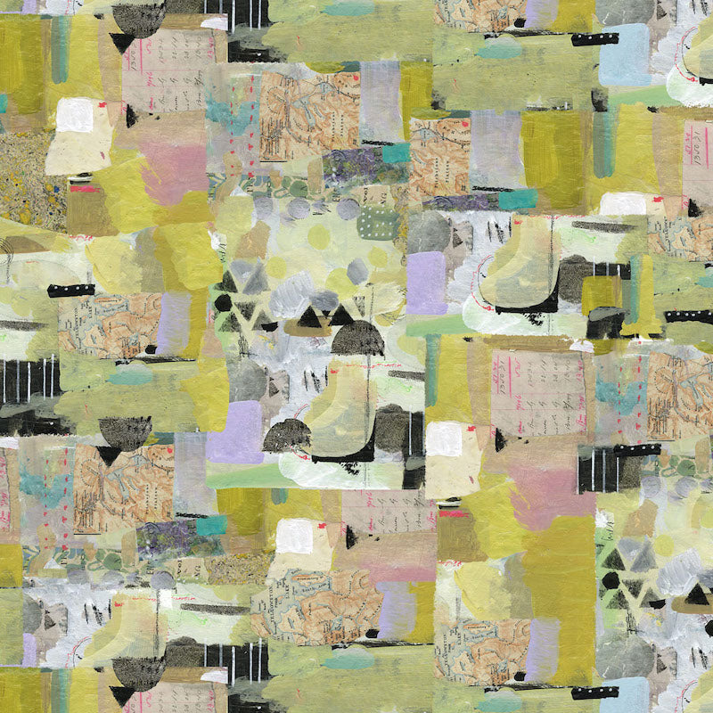 Clothworks - Digital Collage - Painter's Joy - Mustard