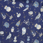 Kokka - Cotton Sheeting - Mystical Print on Navy Blue