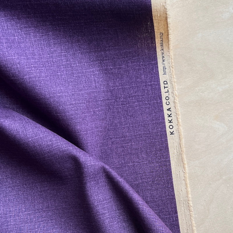 Kokka - Cotton Dobby - Textured Solid - Royal Purple