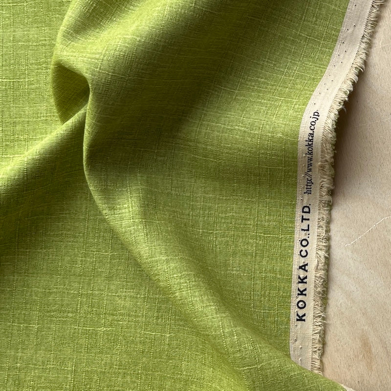 Kokka - Cotton Dobby - Textured Solid - Lime