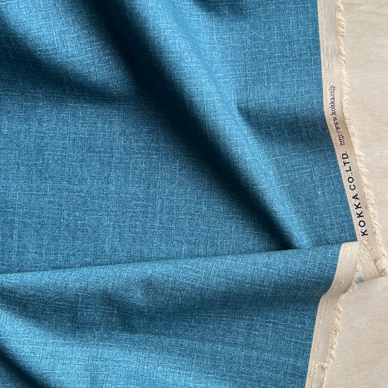 Kokka - Cotton Dobby - Textured Solid - Sea Blue
