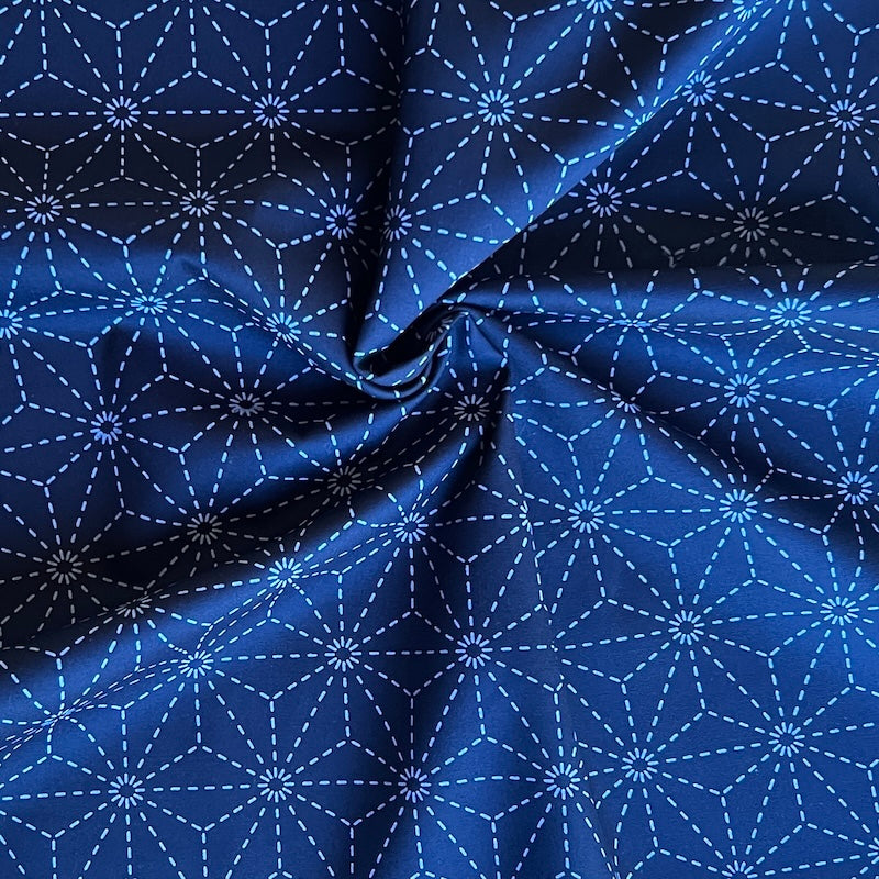 Ayatex - Washout Sashiko - Asanoha - Navy