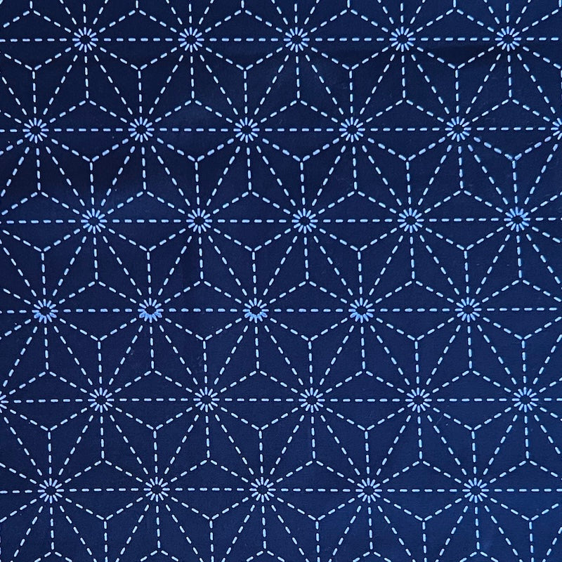 Ayatex - Washout Sashiko - Asanoha - Navy