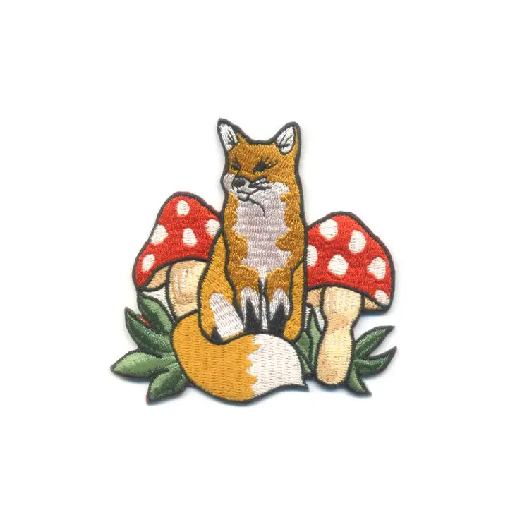 Antiquaria - Fox in the Mushrooms Embroidered Patch