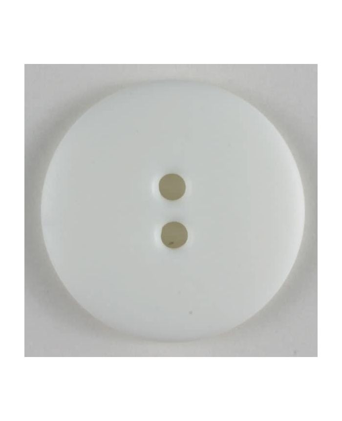 Dill - Matte White Plastic Button - 11mm or 28mm