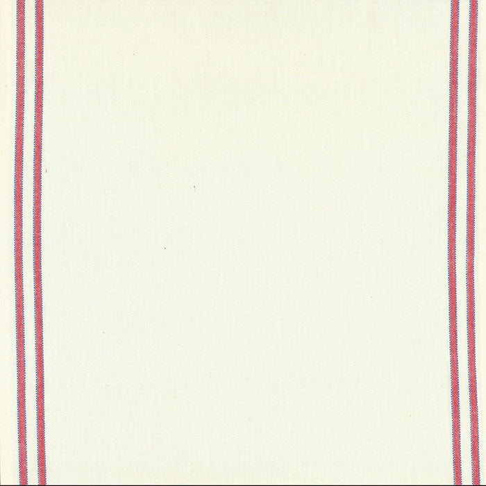 Dish Toweling - Border - Red and Blue