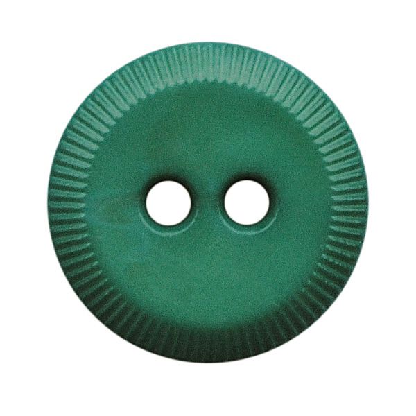 Dill - Plastic Etched Rim Green Button - 13mm
